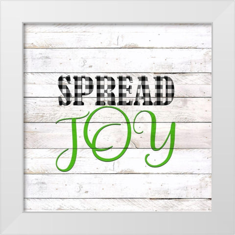 Spread Joy Plaid White Modern Wood Framed Art Print by Kimberly, Allen