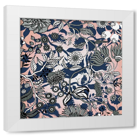 Tropic Flower 1 White Modern Wood Framed Art Print by Kimberly, Allen