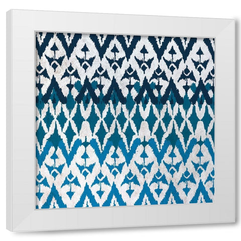 Ikat 1 White Modern Wood Framed Art Print by Kimberly, Allen
