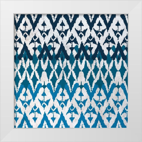 Ikat 1 White Modern Wood Framed Art Print by Kimberly, Allen