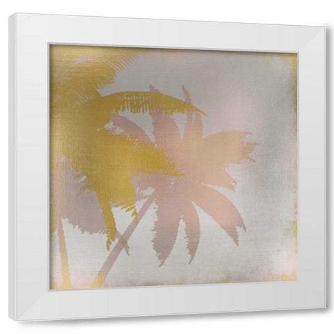 Palms at Sunset 1 White Modern Wood Framed Art Print by Allen, Kimberly