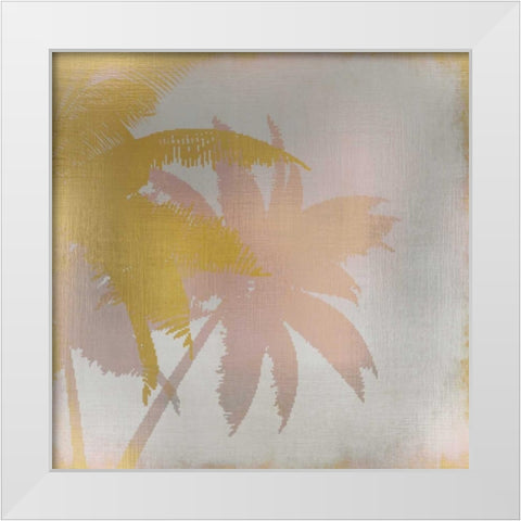Palms at Sunset 1 White Modern Wood Framed Art Print by Allen, Kimberly