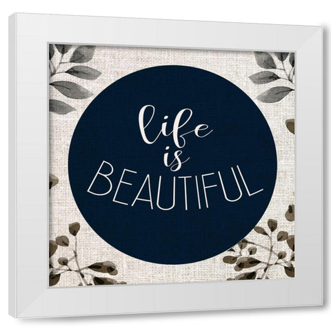 Life Is White Modern Wood Framed Art Print by Kimberly, Allen