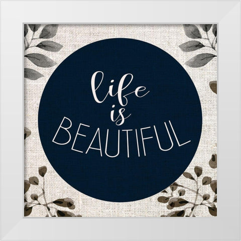 Life Is White Modern Wood Framed Art Print by Kimberly, Allen