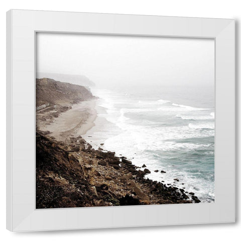 Coastline White Modern Wood Framed Art Print by Kimberly, Allen
