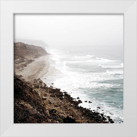 Coastline White Modern Wood Framed Art Print by Kimberly, Allen