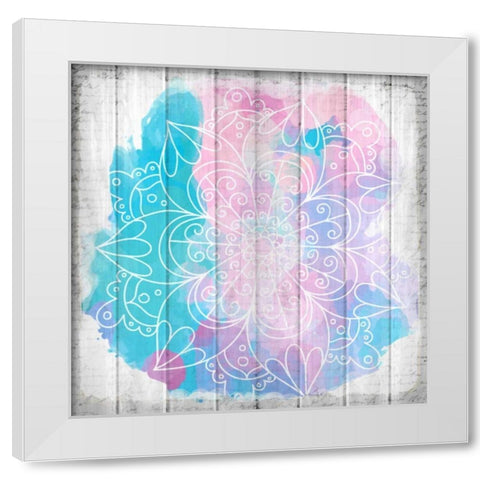 Watercolor Mandala 3 White Modern Wood Framed Art Print by Allen, Kimberly