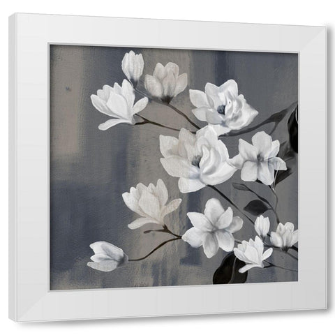 Magnolia Branches 2 White Modern Wood Framed Art Print by Kimberly, Allen