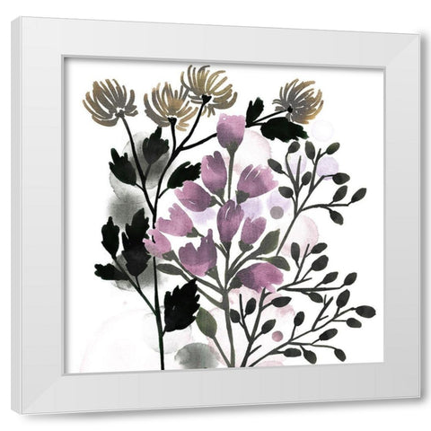 Wildflowers 1 White Modern Wood Framed Art Print by Kimberly, Allen