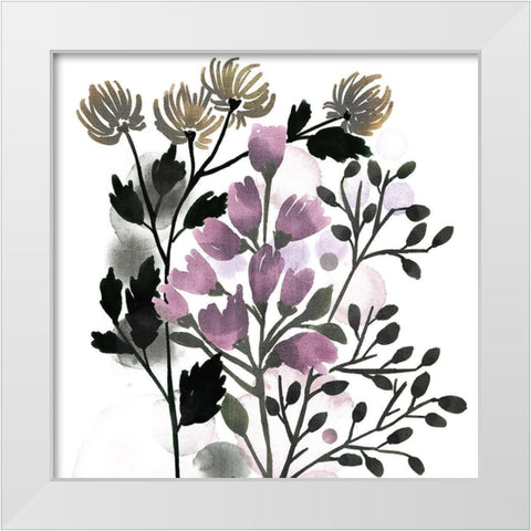 Wildflowers 1 White Modern Wood Framed Art Print by Kimberly, Allen
