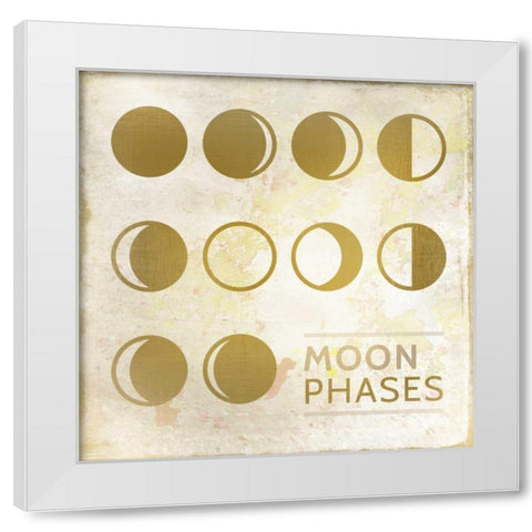 Gold Luna White Modern Wood Framed Art Print by Allen, Kimberly