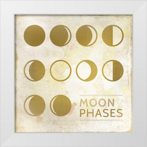 Gold Luna White Modern Wood Framed Art Print by Allen, Kimberly