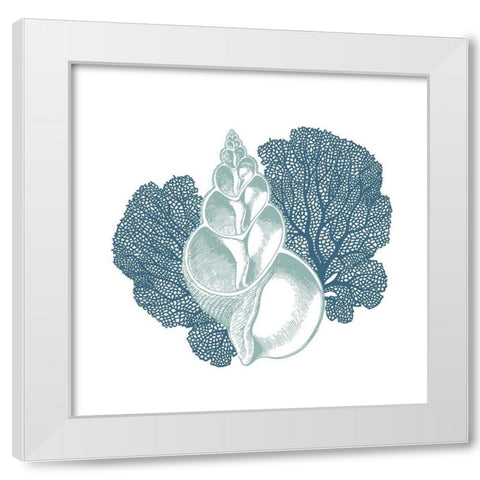 Sea Blues 2 White Modern Wood Framed Art Print by Kimberly, Allen