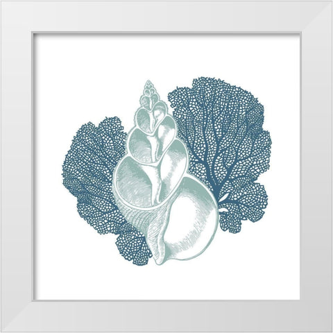 Sea Blues 2 White Modern Wood Framed Art Print by Kimberly, Allen