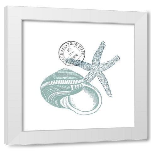 Sea Blues 8 White Modern Wood Framed Art Print by Kimberly, Allen