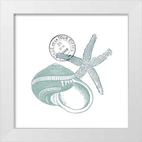 Sea Blues 8 White Modern Wood Framed Art Print by Kimberly, Allen