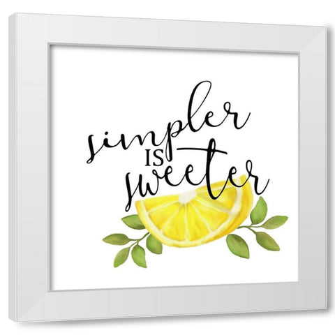 Fresh Lemons 5 White Modern Wood Framed Art Print by Kimberly, Allen