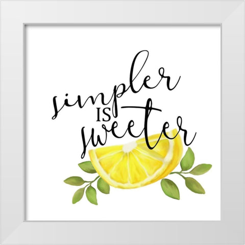 Fresh Lemons 5 White Modern Wood Framed Art Print by Kimberly, Allen