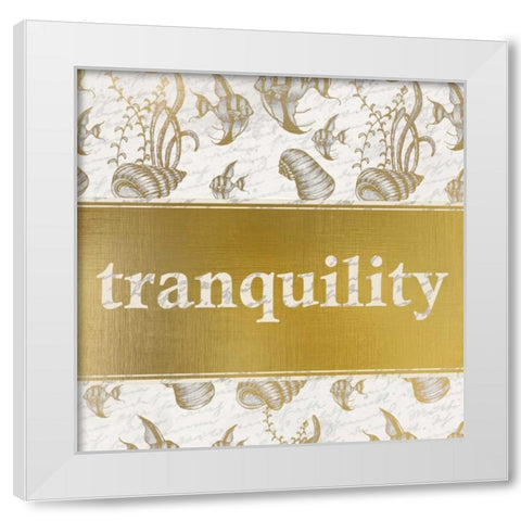 Tranquility White Modern Wood Framed Art Print by Allen, Kimberly