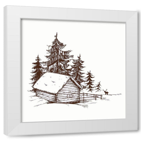 In the Woods 4 White Modern Wood Framed Art Print by Kimberly, Allen