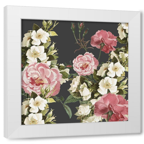 Mia Floral White Modern Wood Framed Art Print by Kimberly, Allen