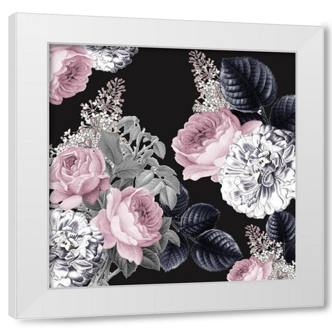 Olivia Floral White Modern Wood Framed Art Print by Kimberly, Allen