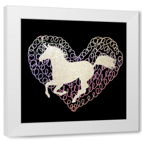 Unicorn Heart 2 White Modern Wood Framed Art Print by Kimberly, Allen