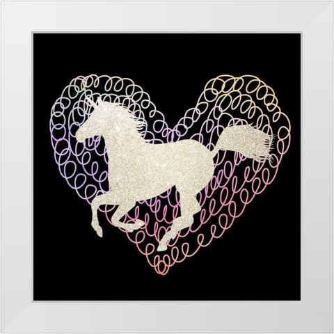 Unicorn Heart 2 White Modern Wood Framed Art Print by Kimberly, Allen