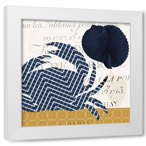 Navy Sea 2 White Modern Wood Framed Art Print by Kimberly, Allen