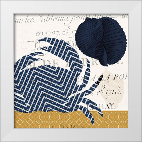 Navy Sea 2 White Modern Wood Framed Art Print by Kimberly, Allen
