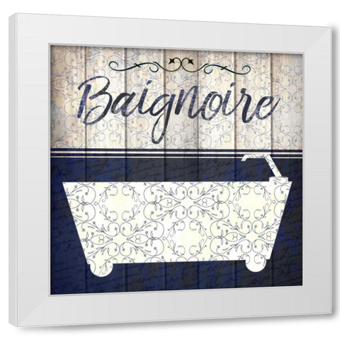 Vintage Tub 2 White Modern Wood Framed Art Print by Allen, Kimberly