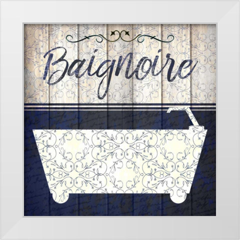 Vintage Tub 2 White Modern Wood Framed Art Print by Allen, Kimberly