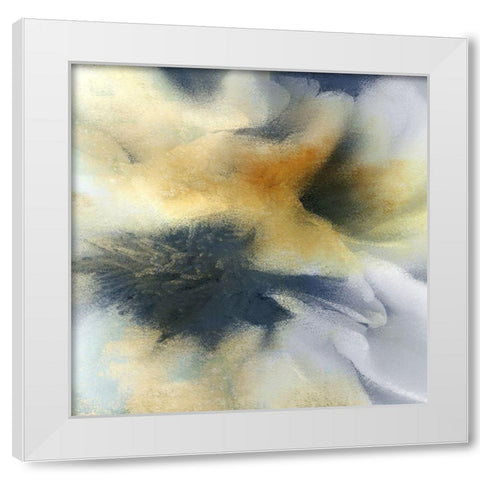 Floral Burst White Modern Wood Framed Art Print by Kimberly, Allen