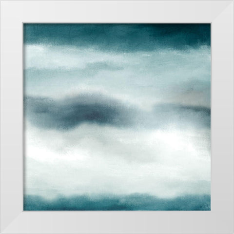 Sea Colors White Modern Wood Framed Art Print by Kimberly, Allen