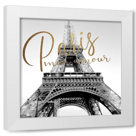 Paris Mon Amour 2 V2 White Modern Wood Framed Art Print by Allen, Kimberly