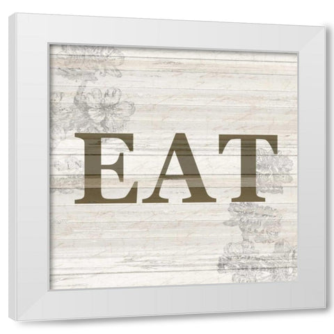 Kitchen Eats 1 White Modern Wood Framed Art Print by Allen, Kimberly