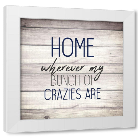 Bunch of Crazies White Modern Wood Framed Art Print by Kimberly, Allen