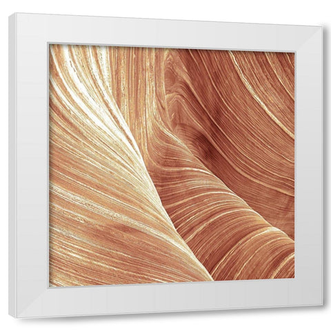 Sandstone Waves White Modern Wood Framed Art Print by Kimberly, Allen