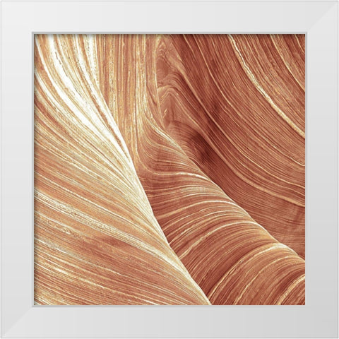 Sandstone Waves White Modern Wood Framed Art Print by Kimberly, Allen