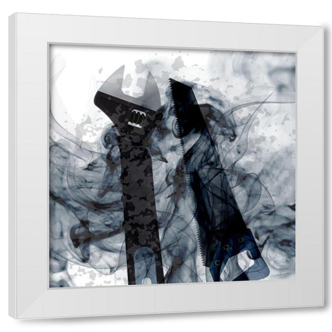 Tools 2 White Modern Wood Framed Art Print by Kimberly, Allen