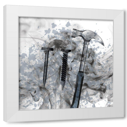 Tools 3 White Modern Wood Framed Art Print by Kimberly, Allen