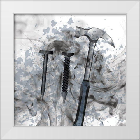 Tools 3 White Modern Wood Framed Art Print by Kimberly, Allen