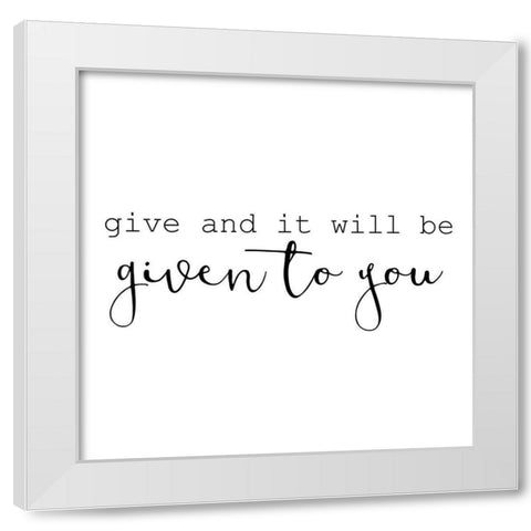 His Love 1 White Modern Wood Framed Art Print by Kimberly, Allen