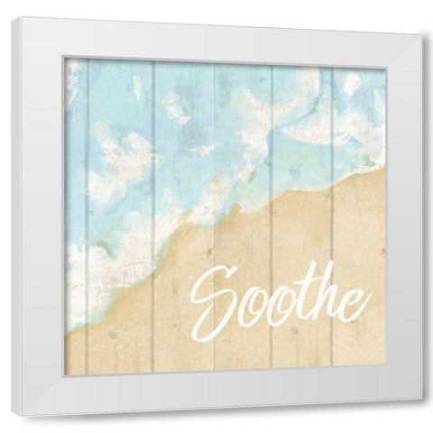 Seaside Soothe White Modern Wood Framed Art Print by Allen, Kimberly