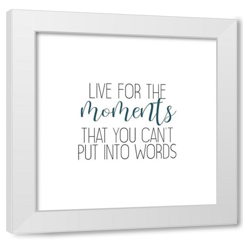Moments 1 White Modern Wood Framed Art Print by Kimberly, Allen