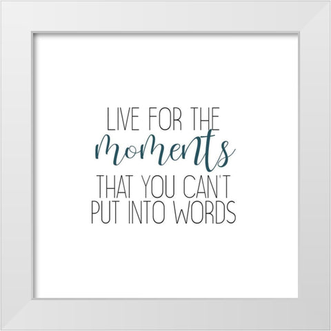 Moments 1 White Modern Wood Framed Art Print by Kimberly, Allen