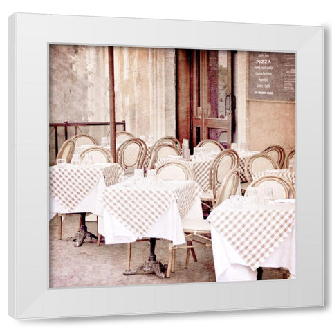Paris Bistro 1 White Modern Wood Framed Art Print by Allen, Kimberly