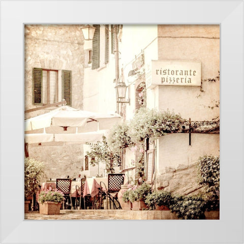 Paris Bistro 3 White Modern Wood Framed Art Print by Allen, Kimberly