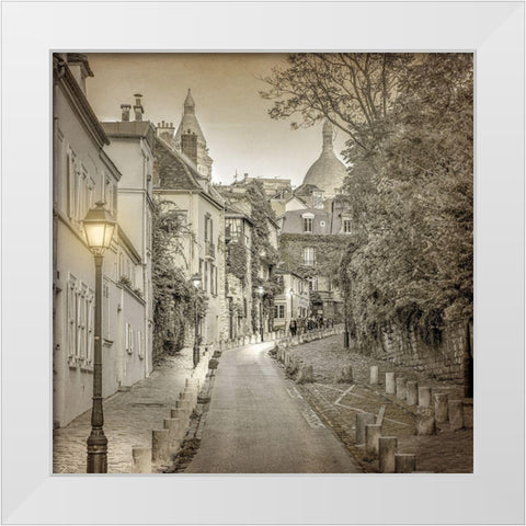 Streets of Paris 1 White Modern Wood Framed Art Print by Allen, Kimberly