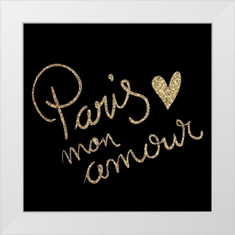Mon Amour 2 White Modern Wood Framed Art Print by Allen, Kimberly